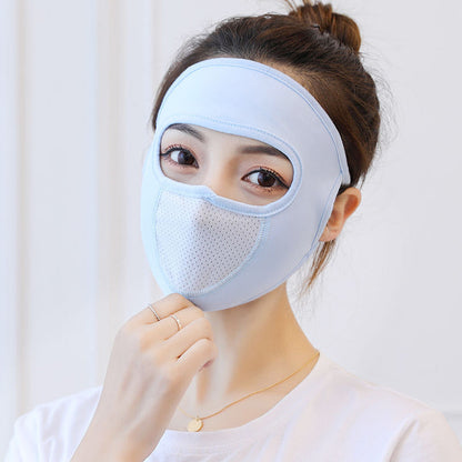 Summer thin protection full face sunscreen breathable touch mask riding sunshade anti-UV line with breathing net cloth hood Gimme that