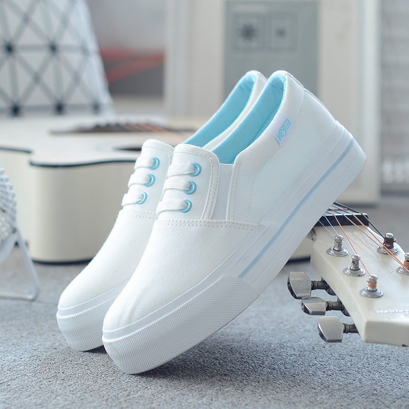 Summer Student Spring One-step Lazy  Flat White Shoes - GimmeWarehouse