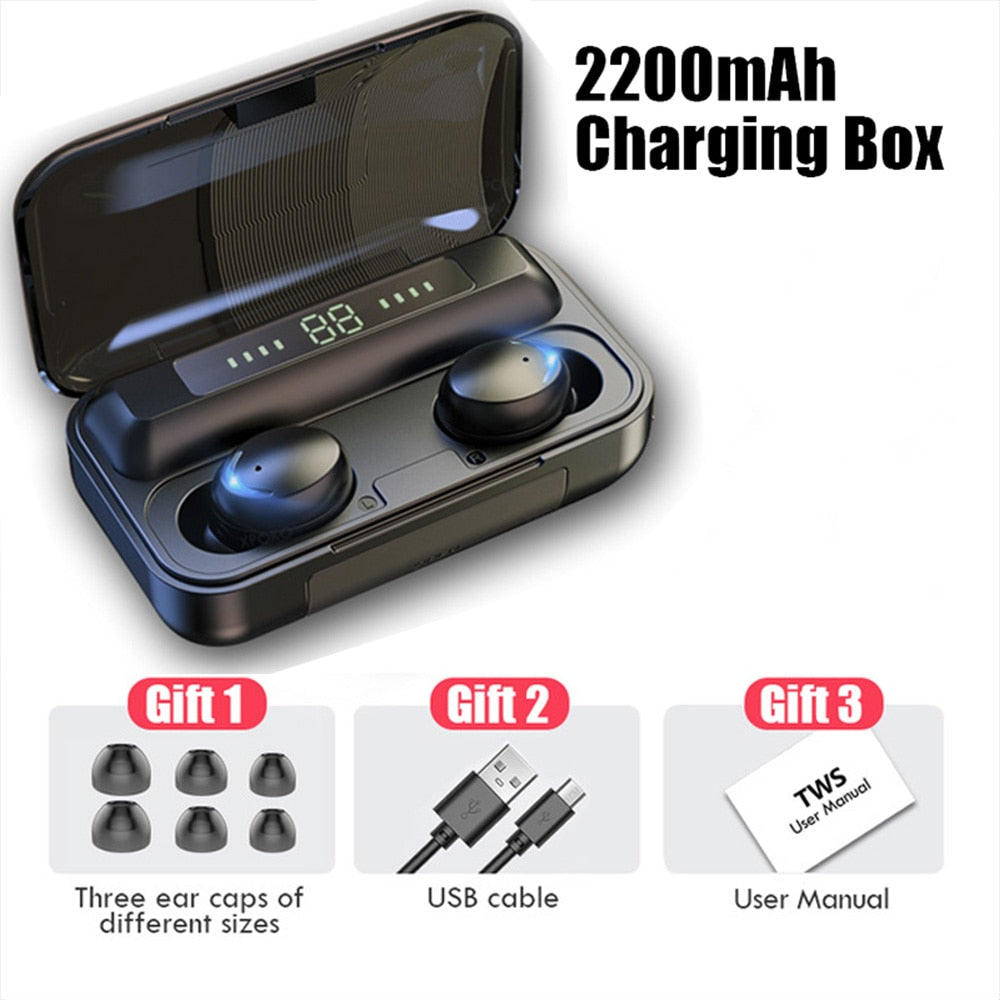 TWS F9 Bluetooth Waterproof Noise Canceling Earbuds - GimmeWarehouse