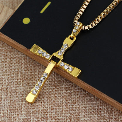 The Fast and the Furious Dominic Toretto Cross Pendant Necklace - GimmeWarehouse