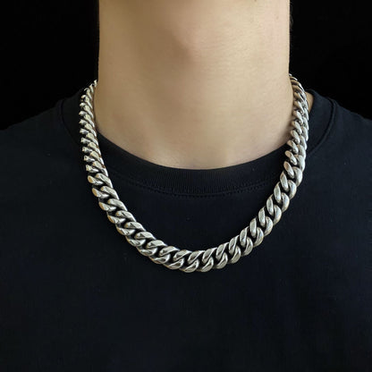 Three Dimensional Cut Hip Hop Choker Cuban Necklace - GimmeWarehouse