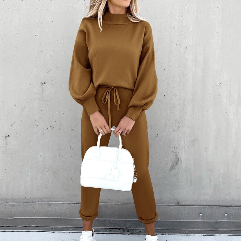 Two Piece Set Solid Casual Tracksuit Women Autumn Winter Pullovers Sweatshirts Pants Suit Female Long Sleeve Tops Couple Clothes Gimme that