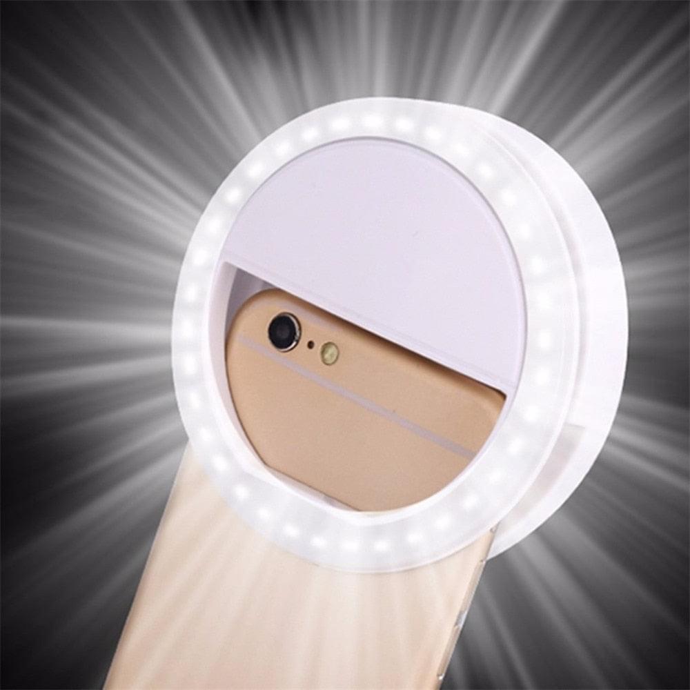 Universal Mobile Phone LED 3 Gear Ring USB Selfie Light - GimmeWarehouse