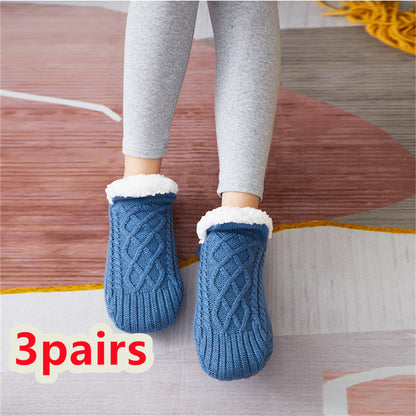 Winter Woolen Socks Women Thicken Warm Home Bedroom Socks Slippers Men Non-slip Foot Warmer Snow Socks Calcetines Mujer Gimme that