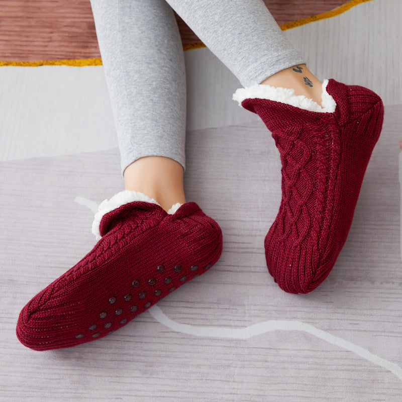 Winter Woolen Socks Women Thicken Warm Home Bedroom Socks Slippers Men Non-slip Foot Warmer Snow Socks Calcetines Mujer Gimme that