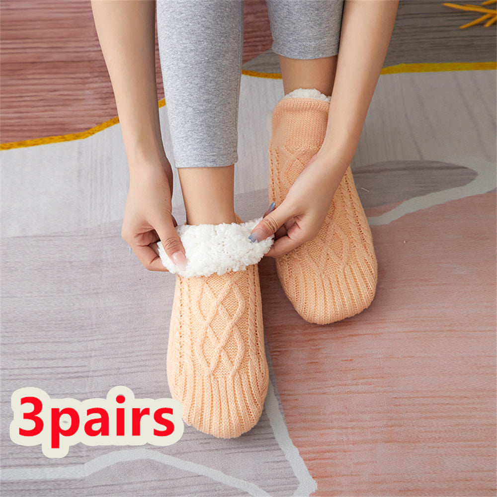 Winter Woolen Socks Women Thicken Warm Home Bedroom Socks Slippers Men Non-slip Foot Warmer Snow Socks Calcetines Mujer Gimme that