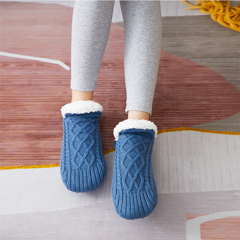 Winter Woolen Socks Women Thicken Warm Home Bedroom Socks Slippers Men Non-slip Foot Warmer Snow Socks Calcetines Mujer Gimme that