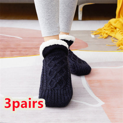 Winter Woolen Socks Women Thicken Warm Home Bedroom Socks Slippers Men Non-slip Foot Warmer Snow Socks Calcetines Mujer Gimme that