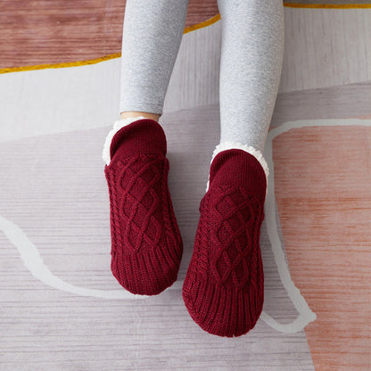 Winter Woolen Socks Women Thicken Warm Home Bedroom Socks Slippers Men Non-slip Foot Warmer Snow Socks Calcetines Mujer Gimme that