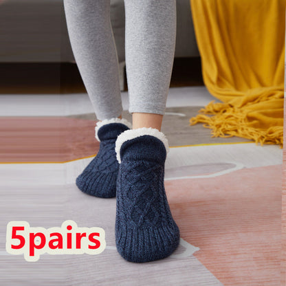 Winter Woolen Socks Women Thicken Warm Home Bedroom Socks Slippers Men Non-slip Foot Warmer Snow Socks Calcetines Mujer Gimme that