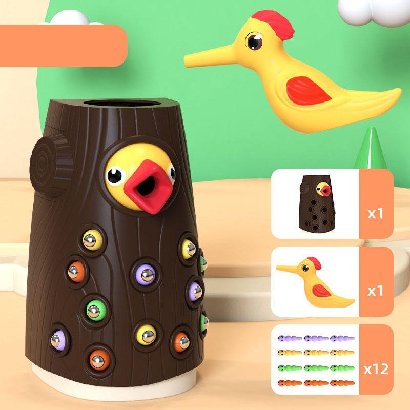 Woodpecker Insect Catching Early Childhood Education Game - GimmeWarehouse