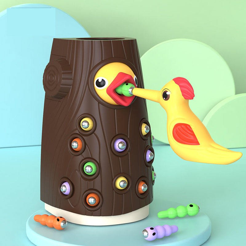 Woodpecker Insect Catching Early Childhood Education Game - GimmeWarehouse