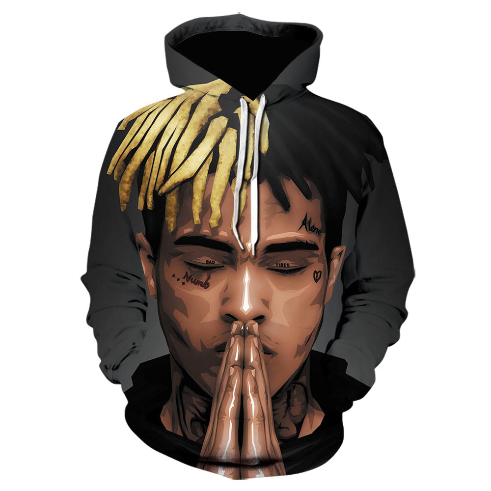 Xxxtentacion Premium Digtal Print Hooded Sweatshirt - GimmeWarehouse