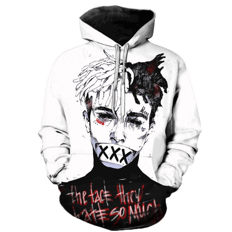 Xxxtentacion Premium Digtal Print Hooded Sweatshirt - GimmeWarehouse