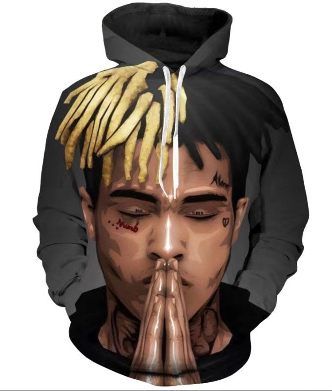 Xxxtentacion Premium Digtal Print Hooded Sweatshirt - GimmeWarehouse