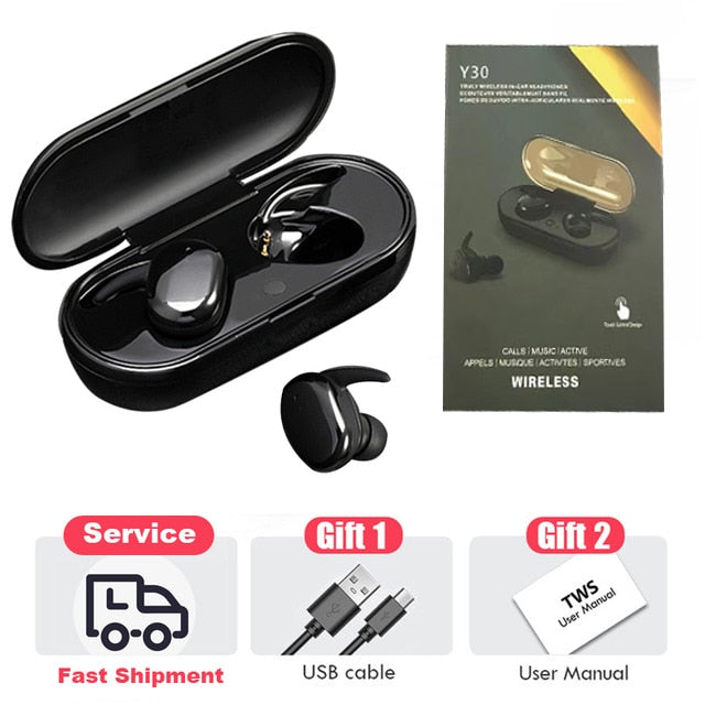 Y30 Bluetooth Earphones Wireless Headphones Touch Control Sports Earbuds Microphone Works On All Smartphones Music Headset TWS Gimme that