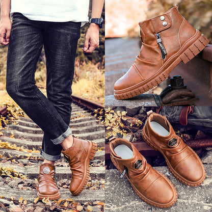 summer martin boots men's waterproof high-top sneakers men's tooling boots outdoor men's shoes men's casual shoes Gimme that